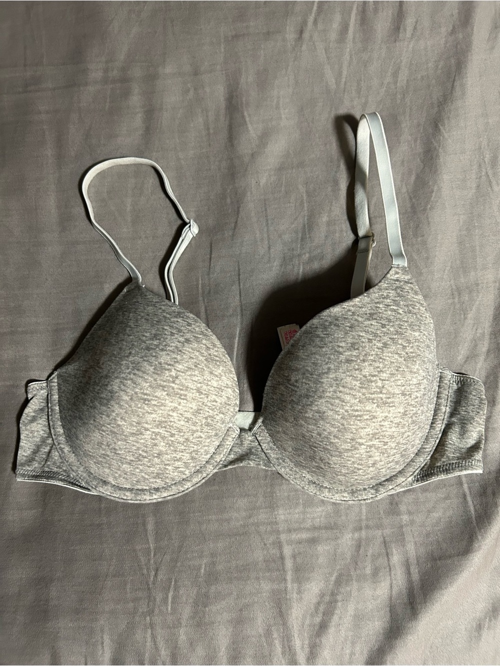 PINK Victoria's Secret Gray Wear Everywhere T-Shirt Lightly Lined Bra Size 34B